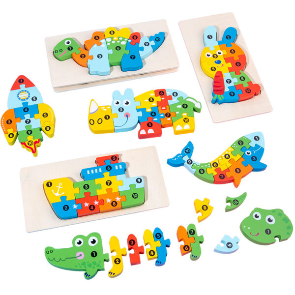 188a41ae-3ffd-4d58-aab9-51f2daa8cf2a.jpg Wooden Animal Jigsaw Puzzles — Numbered Learning Puzzle for Kids