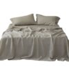Natural Fiber Bed Sheets & Duvet Cover Set — Breathable Linen Look