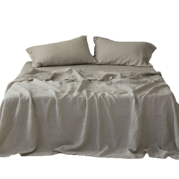 Natural Fiber Bed Sheets & Duvet Cover Set — Breathable Linen Look