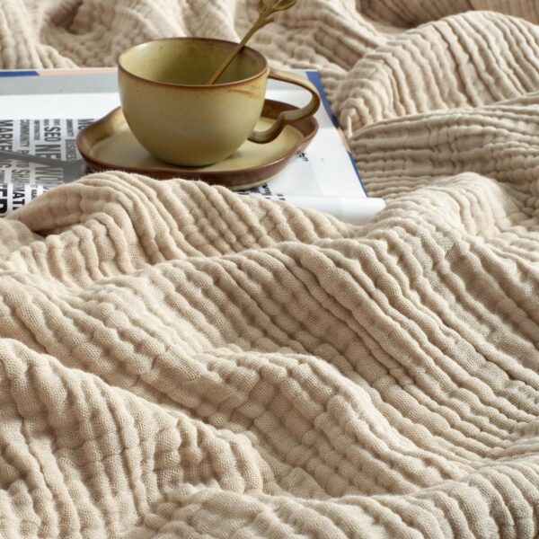6-Layer Cotton Gauze Blanket — Soft Breathable Throw