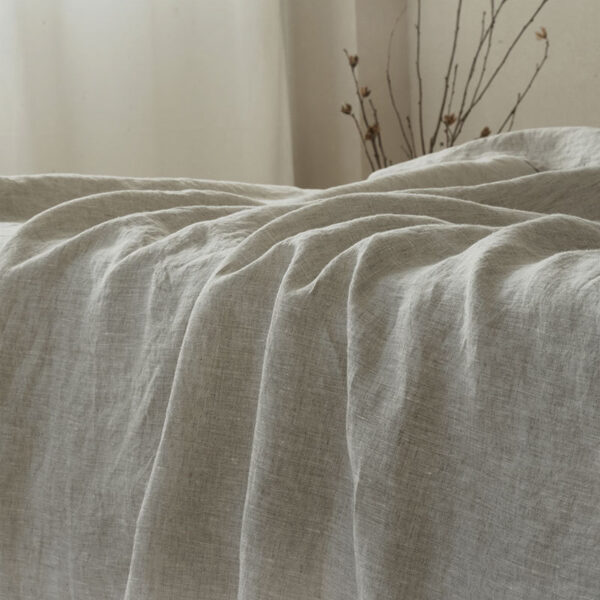 Natural Fiber Bed Sheets & Duvet Cover Set — Breathable Linen Look