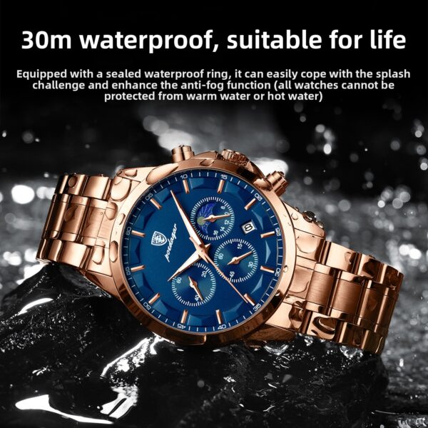 Men's Waterproof Multifunction Watch — Quartz Sports Watch
