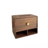 Wooden Tissue Box with Remote Control Storage