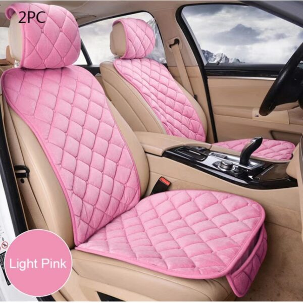 Plush Car Seat Cushion with Lumbar Support — Winter Warm