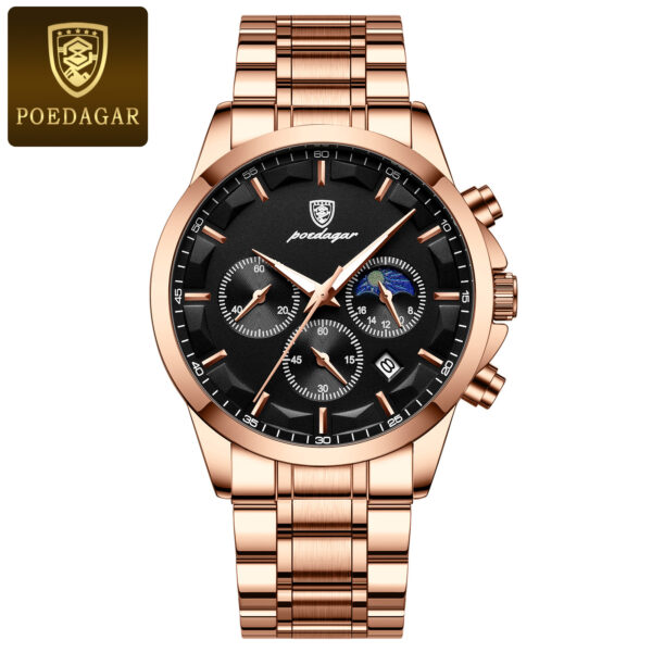 Men's Waterproof Multifunction Watch — Quartz Sports Watch
