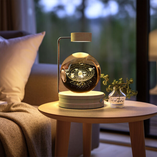 Crystal Ball Cosmic Dinosaur Indoor Night Light USB Power Warm