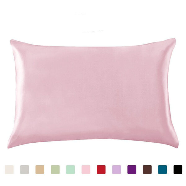Pillowcase Satin Solid Color Simulation Silk Single Pillowcase Ice