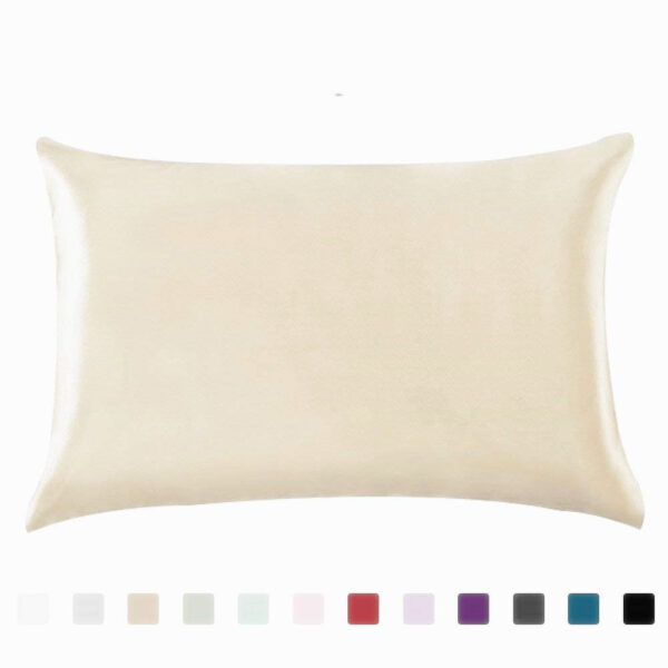 Pillowcase Satin Solid Color Simulation Silk Single Pillowcase Ice