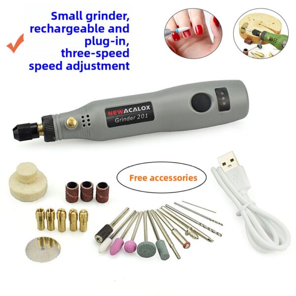 Cordless Mini Rotary Tool — USB Rechargeable Engraving & Grinding Pen Set