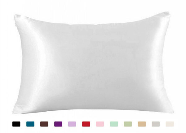 Pillowcase Satin Solid Color Simulation Silk Single Pillowcase Ice