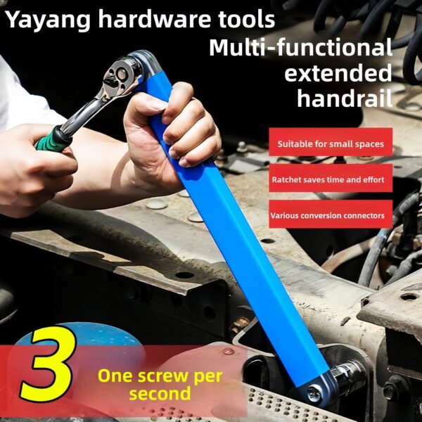 Extendable Dual-Head Ratchet Wrench