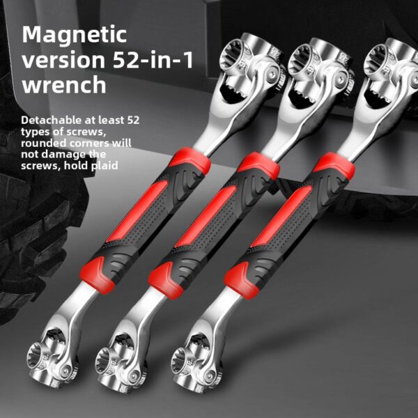 52-Piece Socket Wrench Set — 8–19 mm Multi-Function