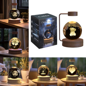Crystal Ball Cosmic Dinosaur Indoor Night Light USB Power Warm